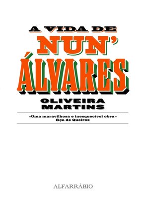 cover image of A Vida de NunÁlvares